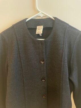 RODIER Black Collarless Button Jacket